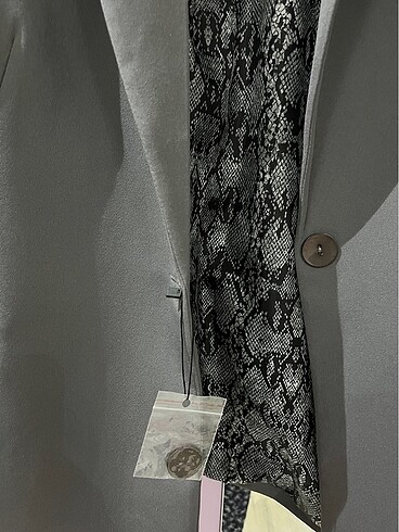 40 Beden gri Renk Trendyol Blazer Ceket