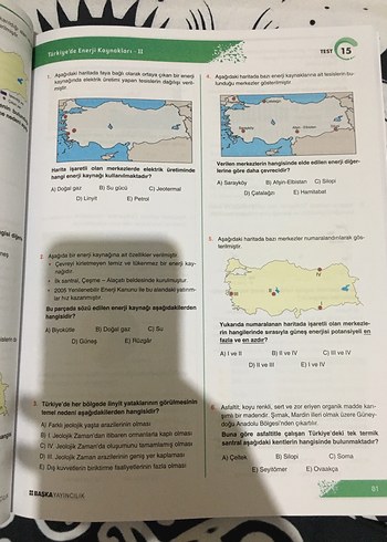 Beden AYT Coğrafya Soru Kitabı - Başka Yayıncılık
