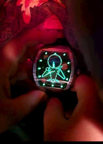 Kurmalı-Otomatik Erkek Biker Saati - Görsel 2