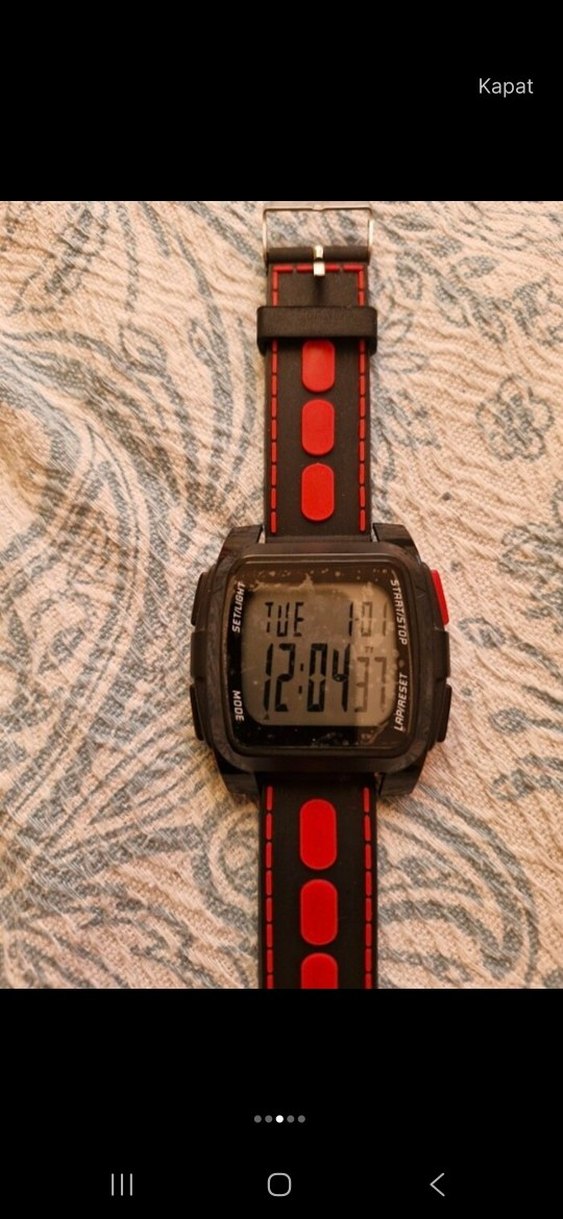 Kırmızı Siyah Dijital Erkek Saat - Görsel 3