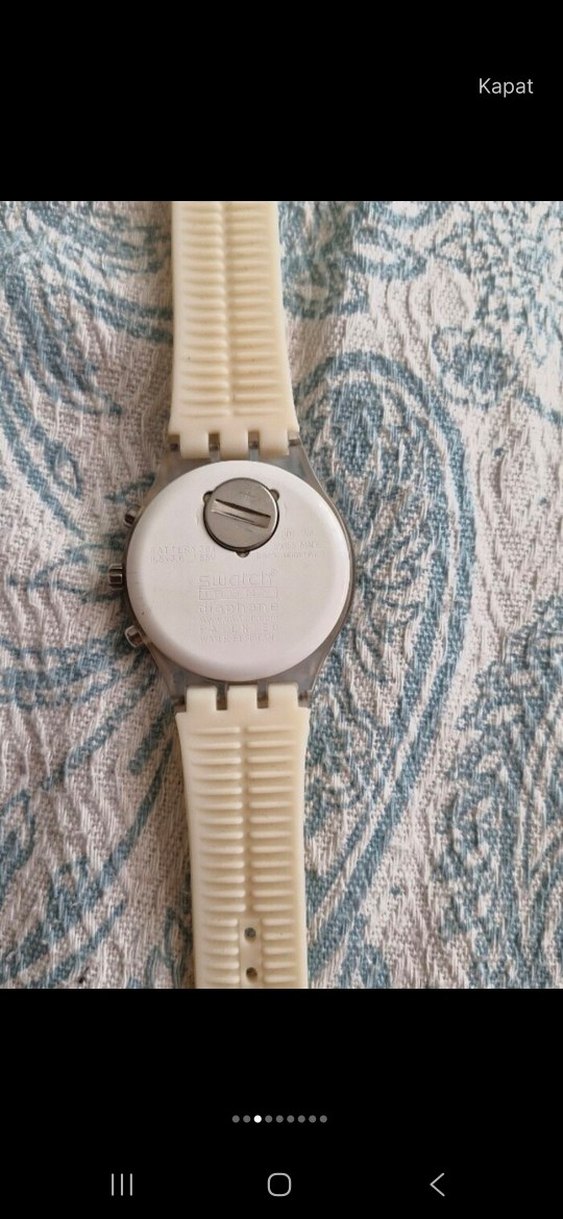 Swatch Kadın Beyaz Vintage Saat - Görsel 3
