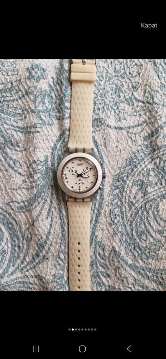 Swatch Kadın Beyaz Vintage Saat - Görsel 2