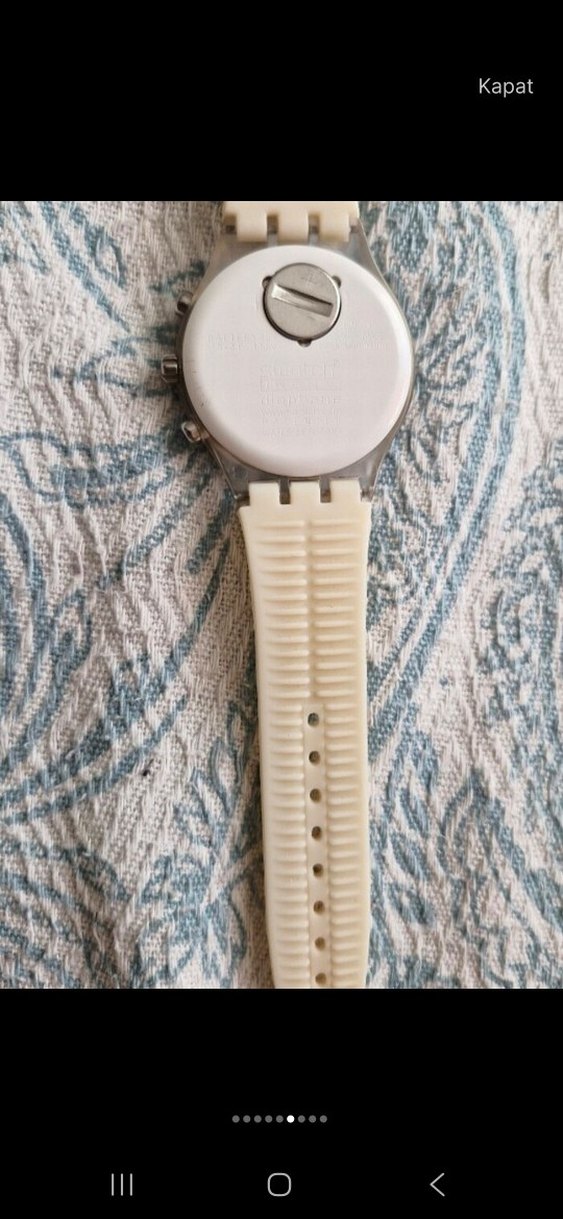 Swatch Kadın Beyaz Vintage Saat - Görsel 4