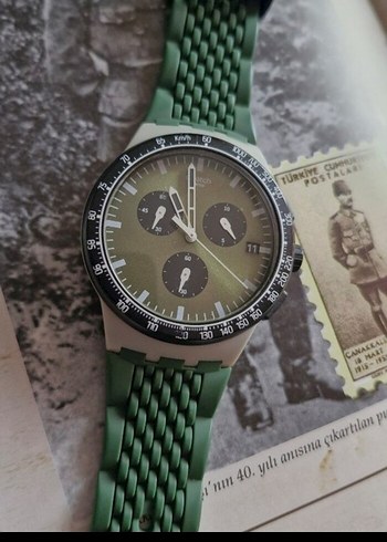 Swatch Erkek Kol Saati Khaki - Görsel 5