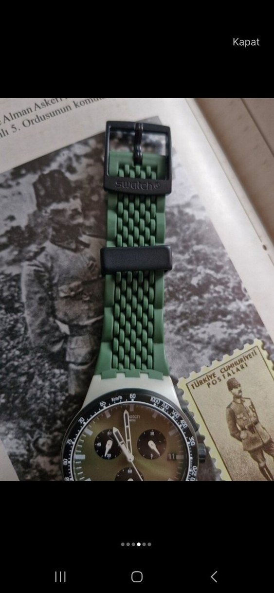 Swatch Erkek Kol Saati Khaki - Görsel 4