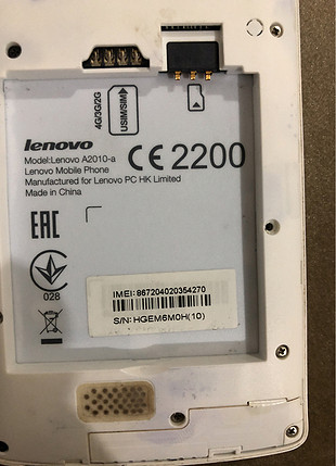 Temiz Lenovo A2010-a