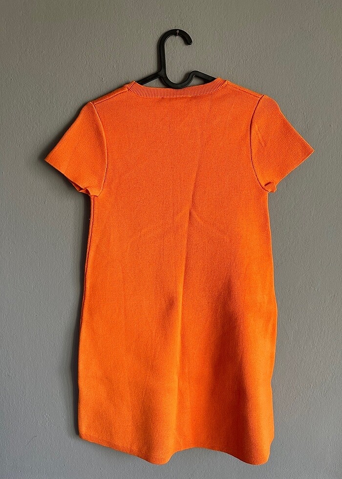 Zara Turuncu Elbise - Görsel 3