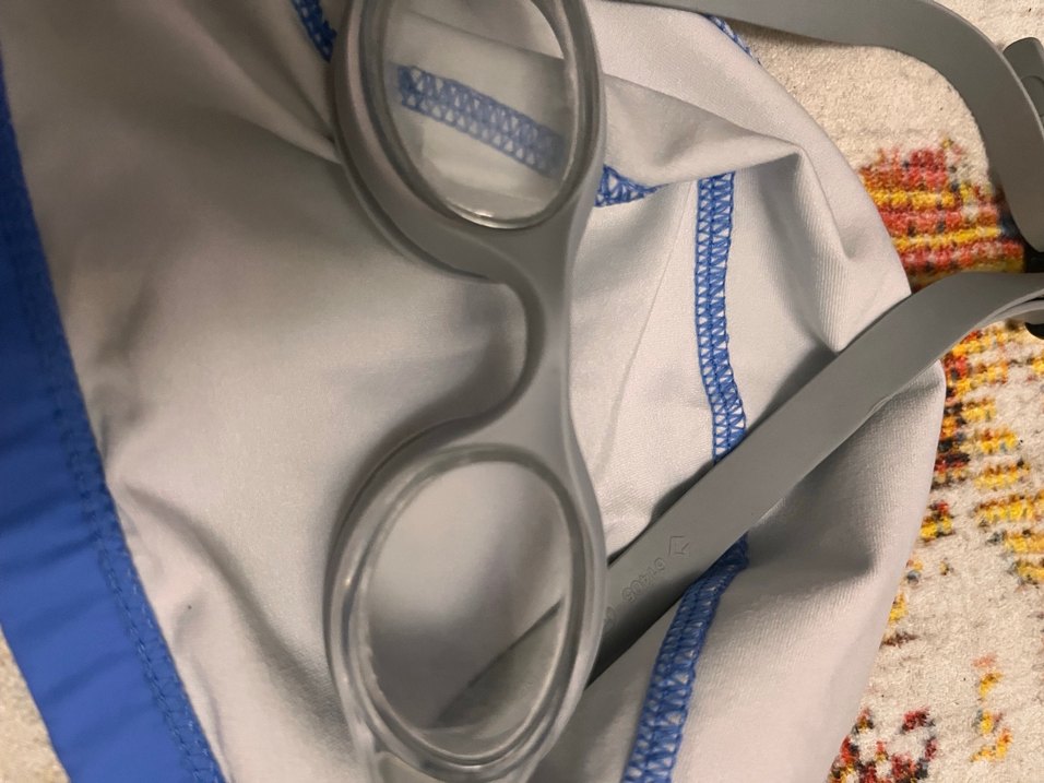 Mavi Baskılı Yüzücü Gözlüğü ve Bone Seti - Görsel 5