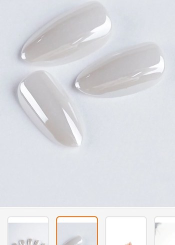 Gri Beyaz Parlak Takma Tırnak Seti - Görsel 3