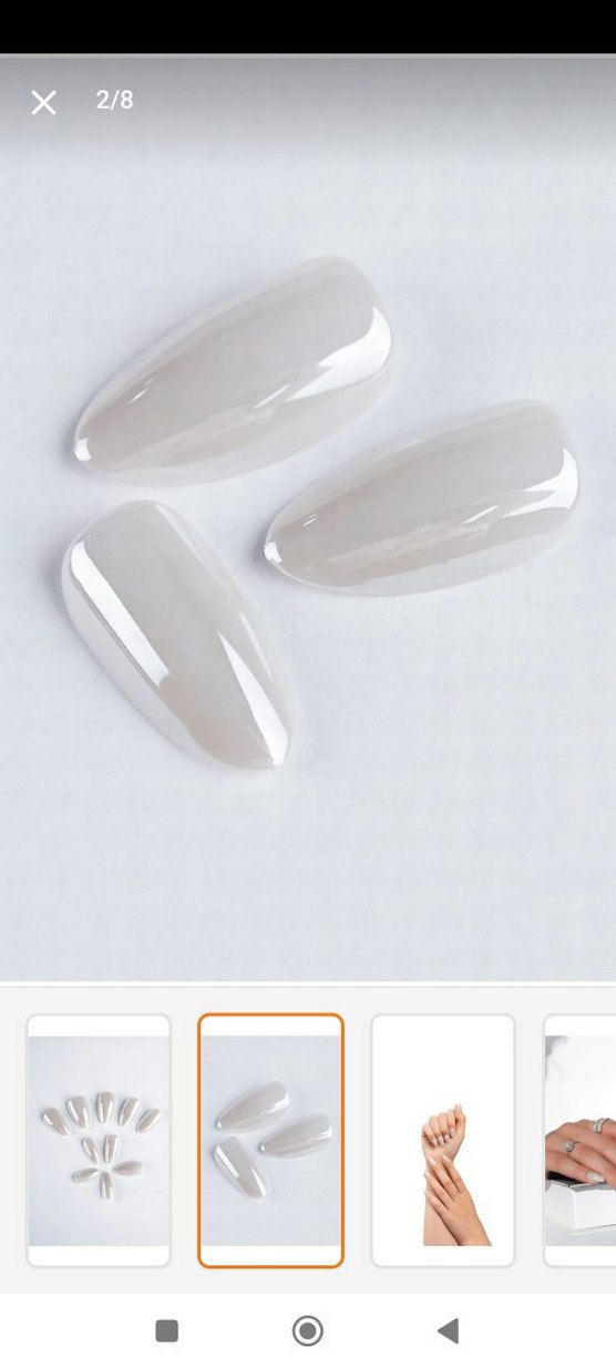 Gri Beyaz Parlak Takma Tırnak Seti - Görsel 3