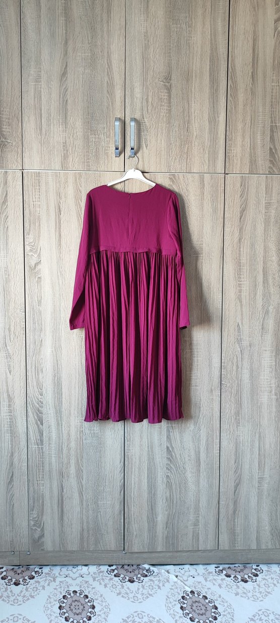 Bordo Uzun Kollu Tunik - Görsel 3