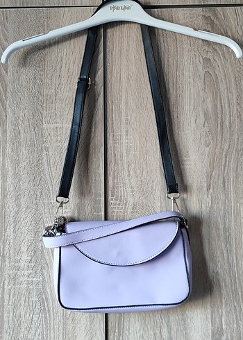 Mor Deri Kemerli Kadın Çanta - Görsel 3