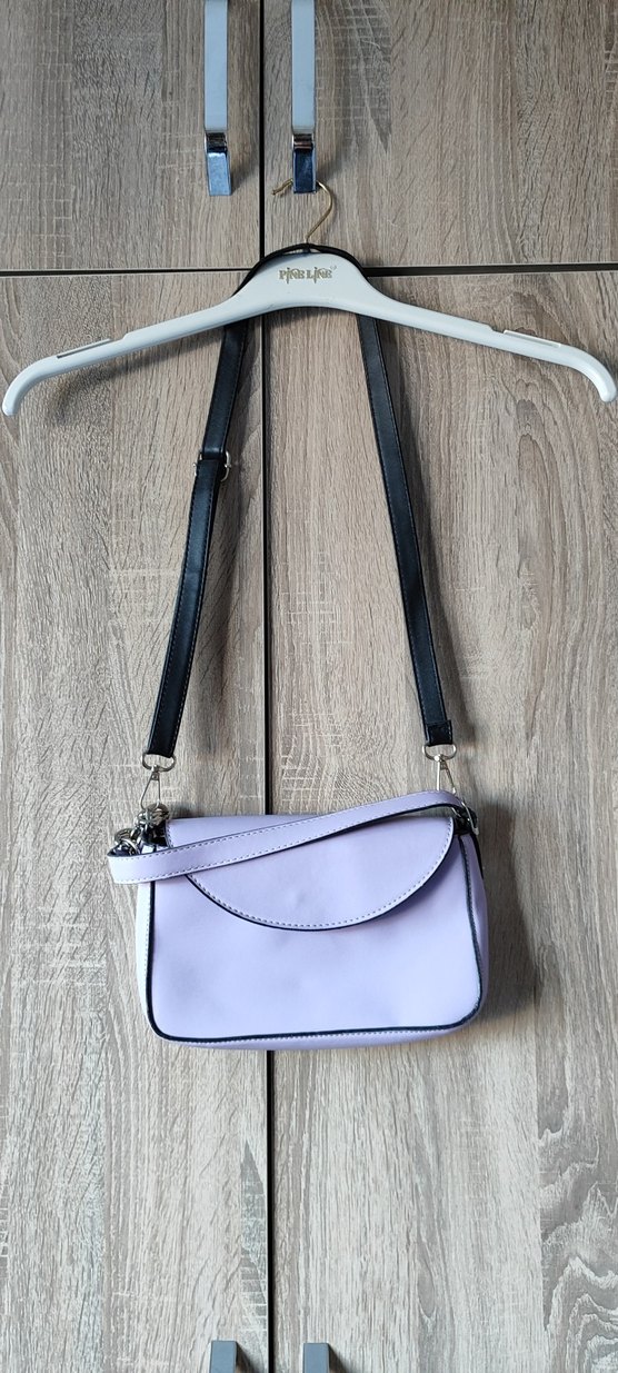 Mor Deri Kemerli Kadın Çanta - Görsel 3