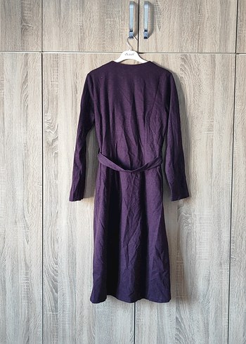 Mor Kemerli Uzun Ceketi - Görsel 4