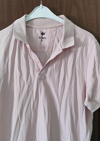 Pembe Keten Erkek Polo Tişört - Görsel 2