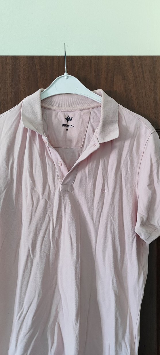 Pembe Keten Erkek Polo Tişört - Görsel 2