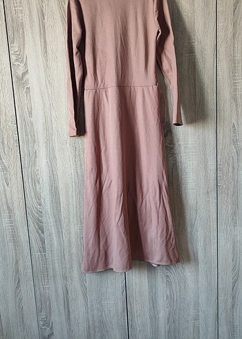 Bej Uzun Kollu Salaş Kadın Elbise - Görsel 3