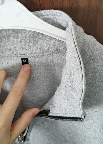 Gri Kadın Sweatshirt, Uzun Kollu, Salaş Kesim - Görsel 3