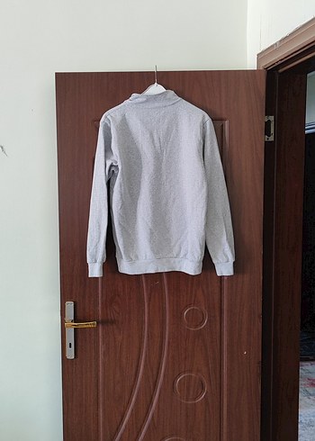 Gri Kadın Sweatshirt, Uzun Kollu, Salaş Kesim - Görsel 2