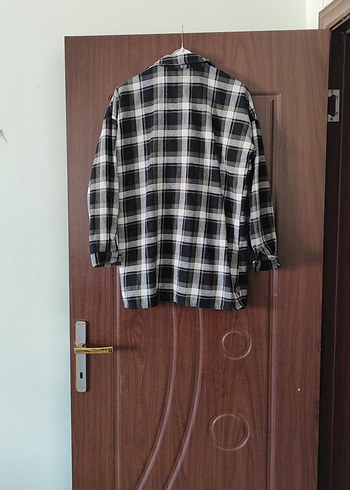 Kadın Kareli Düğmeli Gömlek - Görsel 4