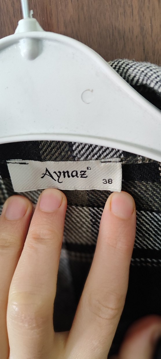 Kadın Kareli Düğmeli Gömlek - Görsel 3