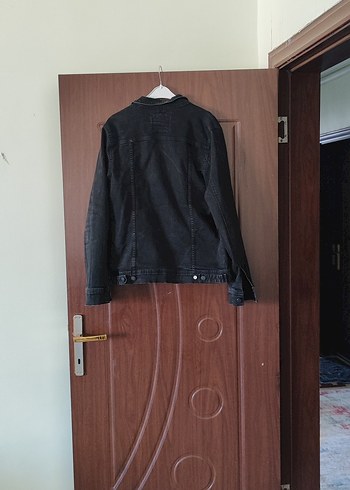 Siyah erkek Denim Ceket Düğmeli - Görsel 4