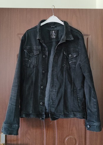 Siyah erkek Denim Ceket Düğmeli - Görsel 2