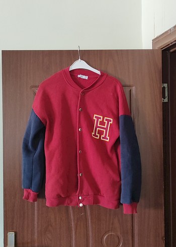 Koyu Kırmızı Düğmeli Erkek Sweatshirt - Görsel 2