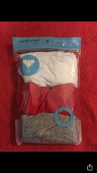 9/10 yaş erkek çocuk slip