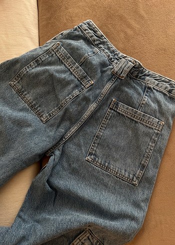 Kadın Bol Kesim Kot Pantolon - Görsel 4