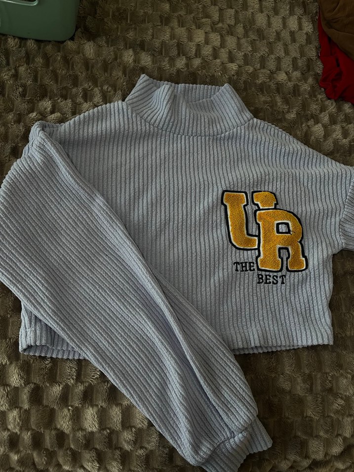 Gri Baskılı Örgü Kadın Sweatshirt - Görsel 2