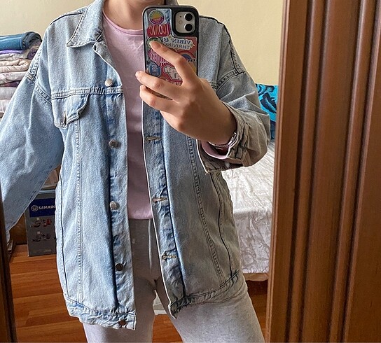 s Beden mavi Renk Oversize kot ceket