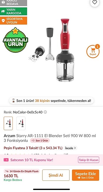 Arzum Blender set