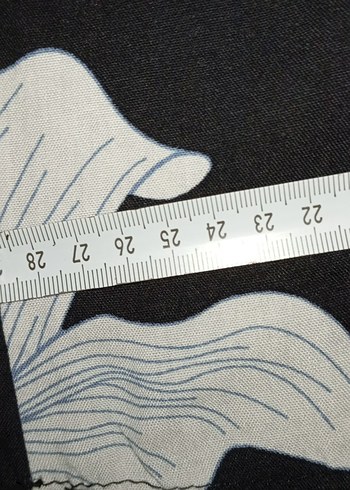 Bohem Siyah Çiçek Desenli Uzun Kumaş Pantolon - Görsel 6