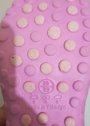 29 Beden pembe Renk Kız Çocuk Pembe Delikli Terlik