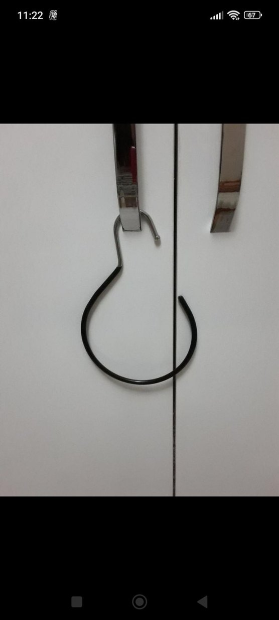 Gri Metal Kanca şal Askı - Görsel 2