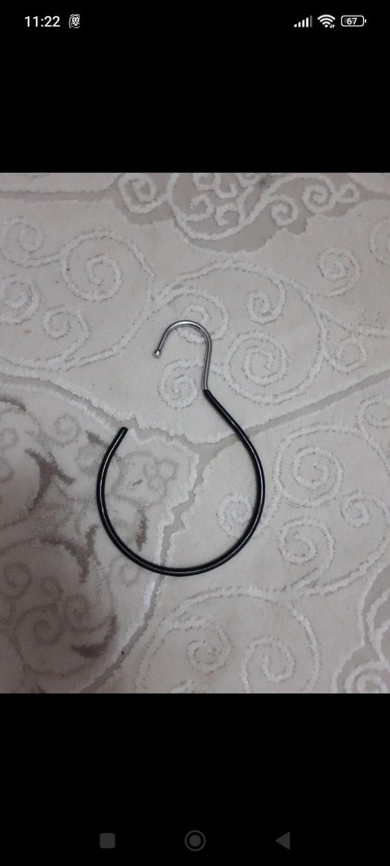 Gri Metal Kanca şal Askı - Görsel 3