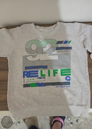 Gri Erkek Çocuk Uzun Kollu Baskılı Sweatshirt - Görsel 2