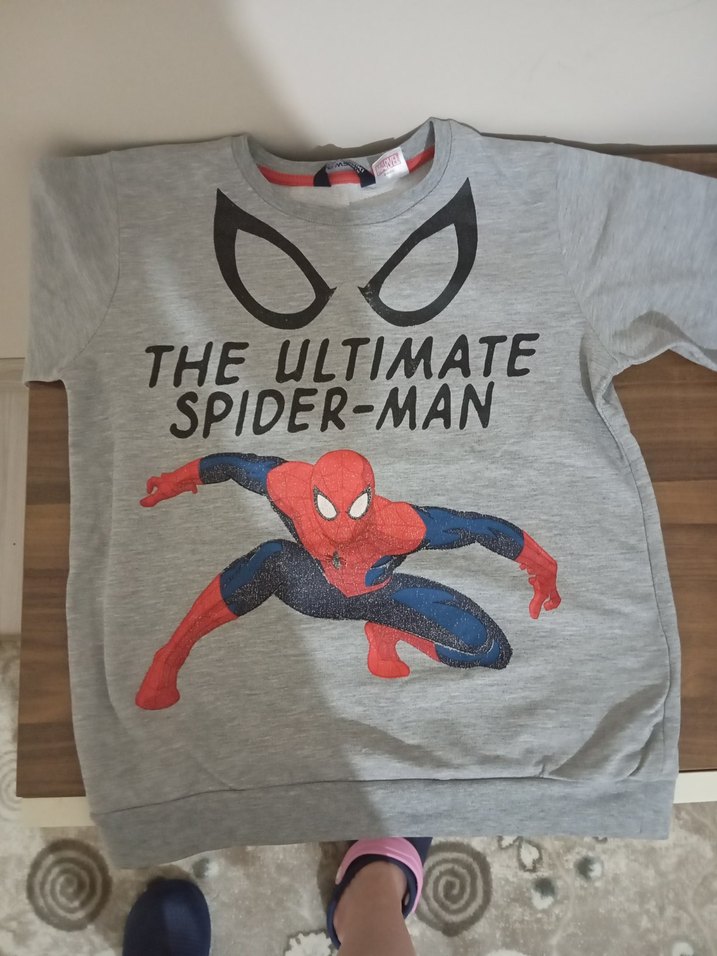 Erkek Çocuk Spiderman Baskılı Gri Sweatshirt - Görsel 5