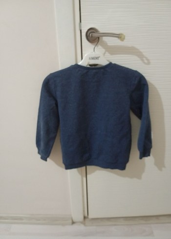 Erkek Çocuk Mavi Denim Sweatshirt - Görsel 2