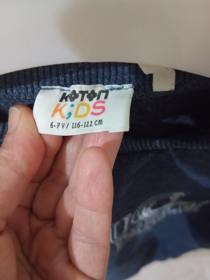 Erkek Çocuk Mavi Denim Sweatshirt - Görsel 5