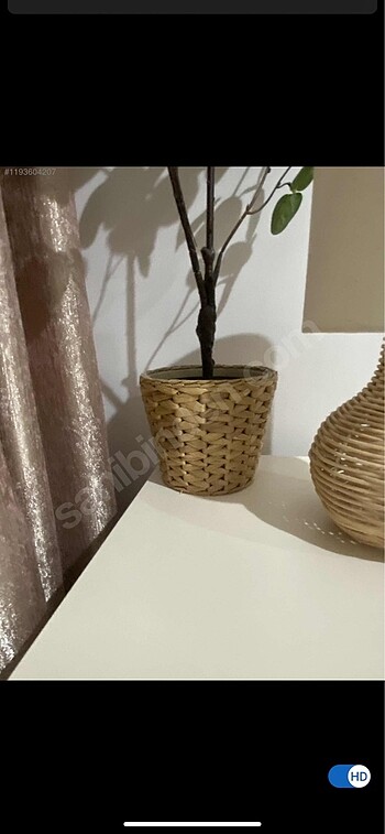 Ikea İkea FRIDFULL Rattan Saksı