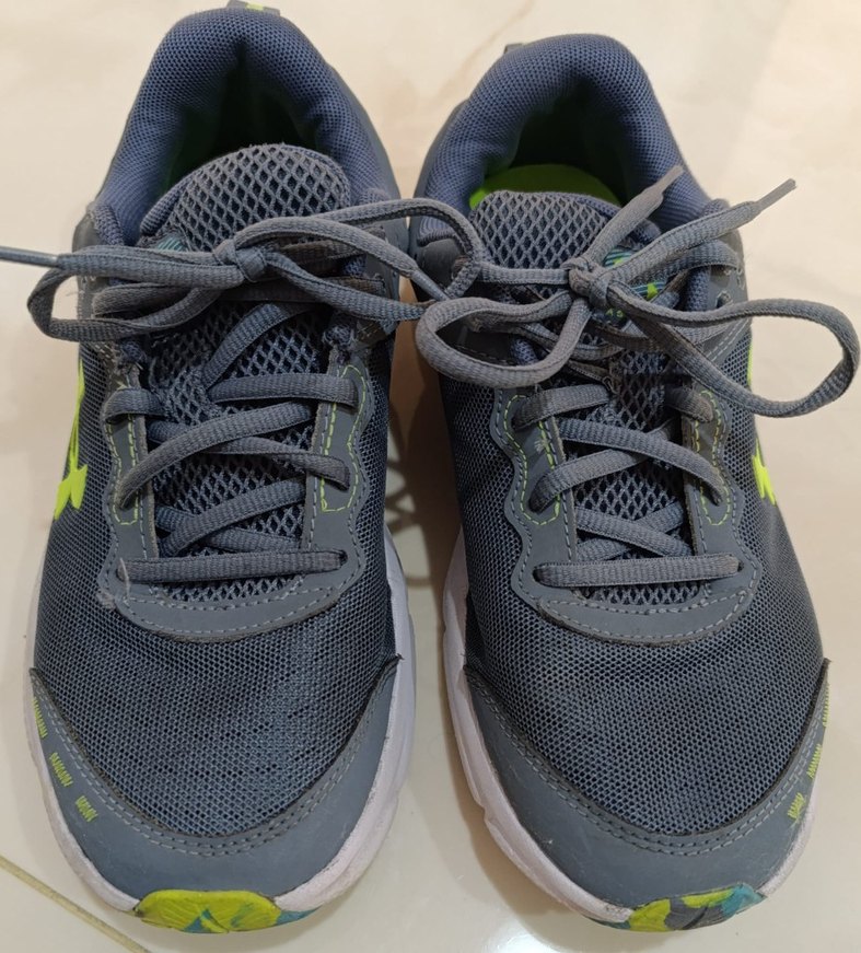 Gri Erkek Spor Ayakkabı Velcro Detaylı - Görsel 2