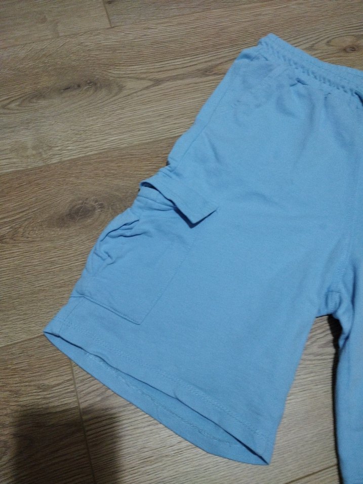 Mavi Baskılı Rahat Kesim Erkek Şort - Görsel 3