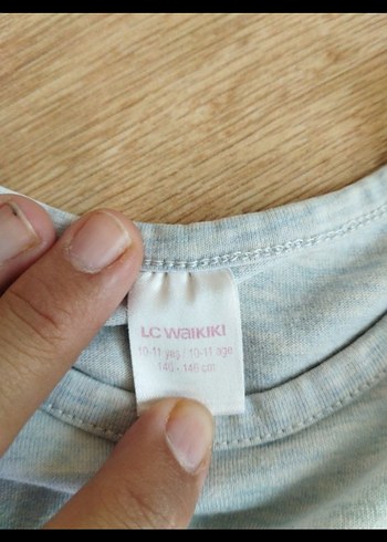 Kız Çocuk Gri Pamuklu Kısa Kollu Pijama - Görsel 4