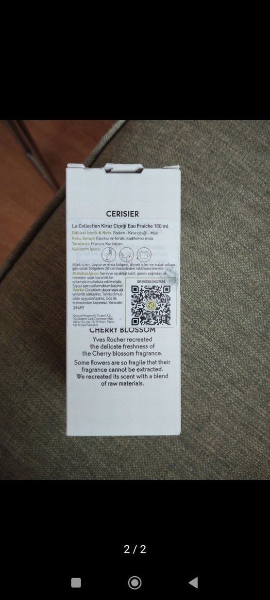 Yves Rocher Gerisier Eau Fraîche Kadın Parfümü 100 ml - Görsel 2