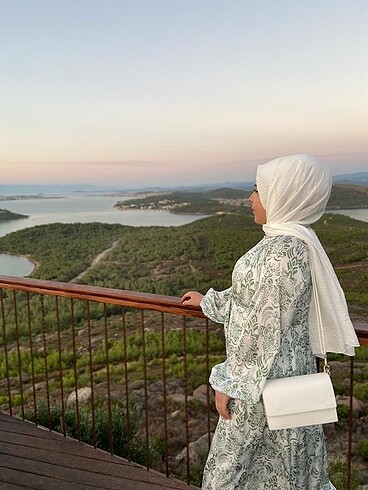 Diğer Desenli saten elbise kapalı elbisesi