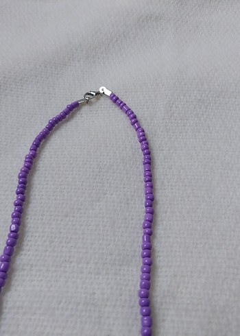  Beden Mor Boncuklu Minimalist Kolye