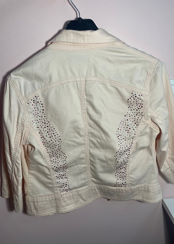 Taşlı kot ceket - Görsel 2