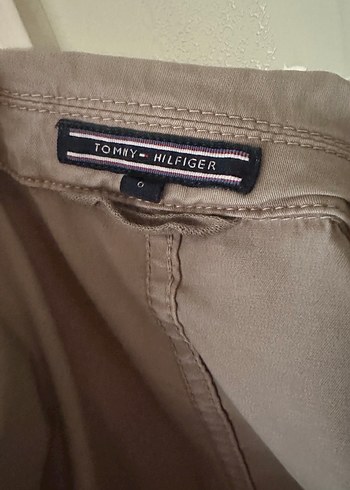 Tommy Hilfger Orijinal Bej Kadın Keten Blazer Ceket - Görsel 6